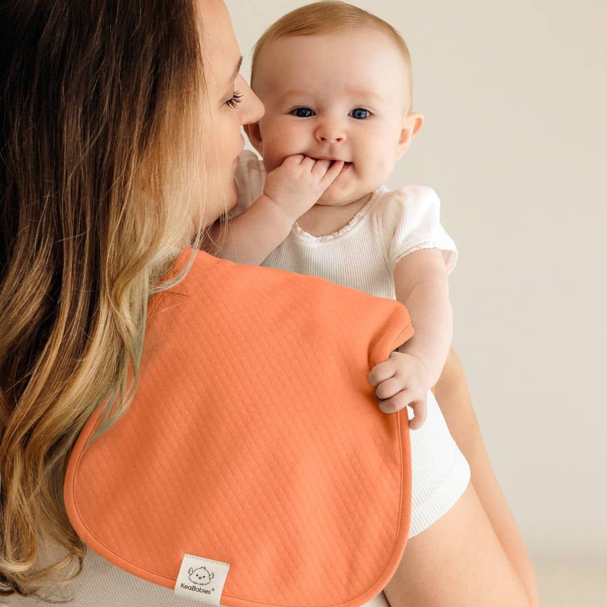 KeaBabies Quin Organic Burp Cloths - Phase