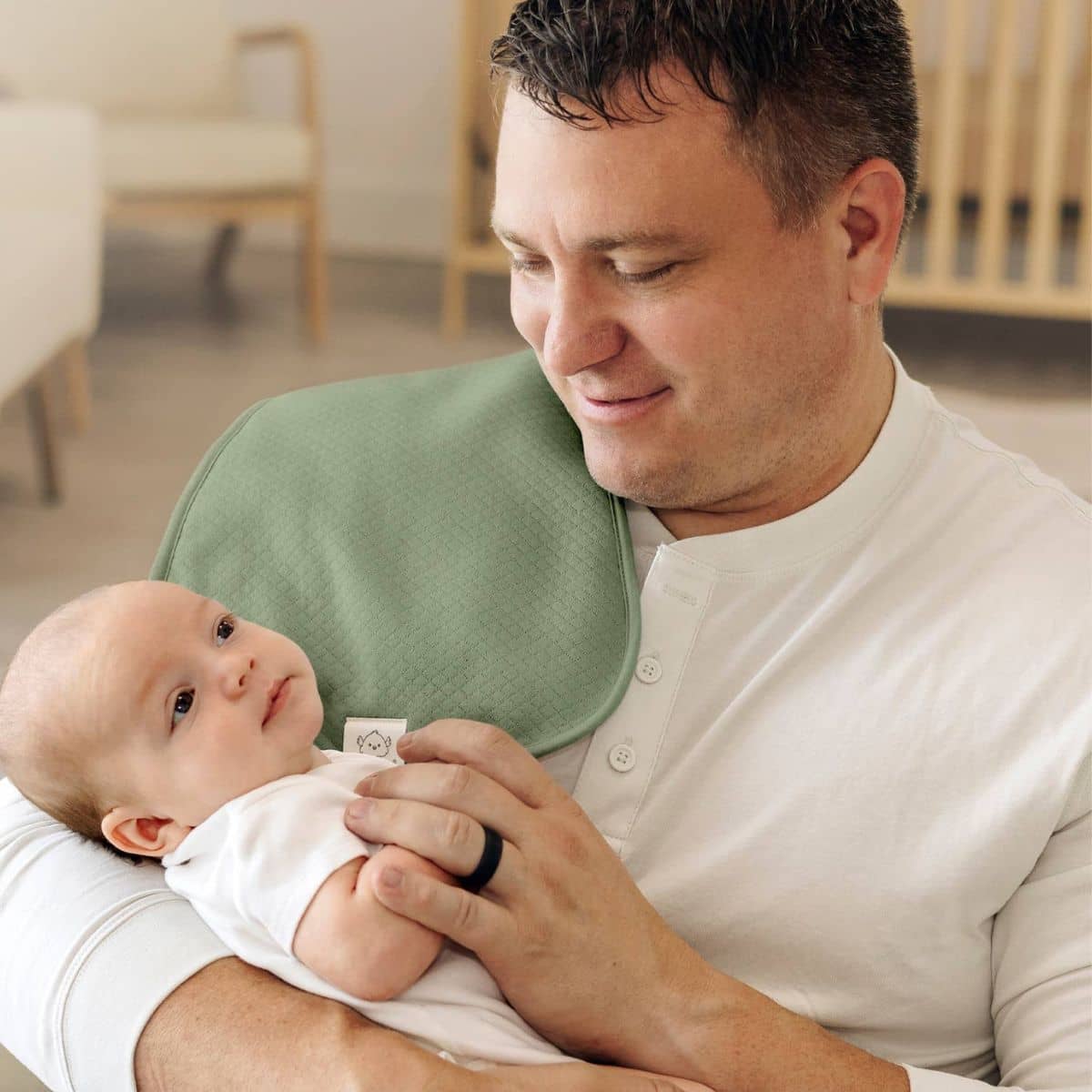 KeaBabies Quin Organic Burp Cloths - Phase