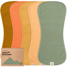 KeaBabies Quin Organic Burp Cloths - Phase