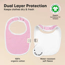 KeaBabies Urban Organic Baby Bibs Set - Blush
