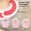 KeaBabies Urban Organic Baby Bibs Set - Blush