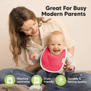 KeaBabies Urban Organic Baby Bibs Set - Blush