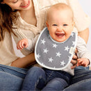 KeaBabies Urban Organic Baby Bibs Set - Grayscale