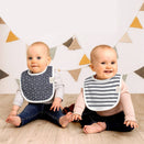 KeaBabies Urban Organic Baby Bibs Set - Grayscale
