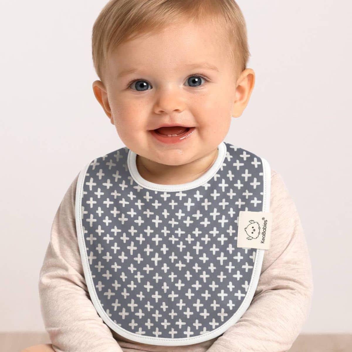 KeaBabies Urban Organic Baby Bibs Set - Grayscale