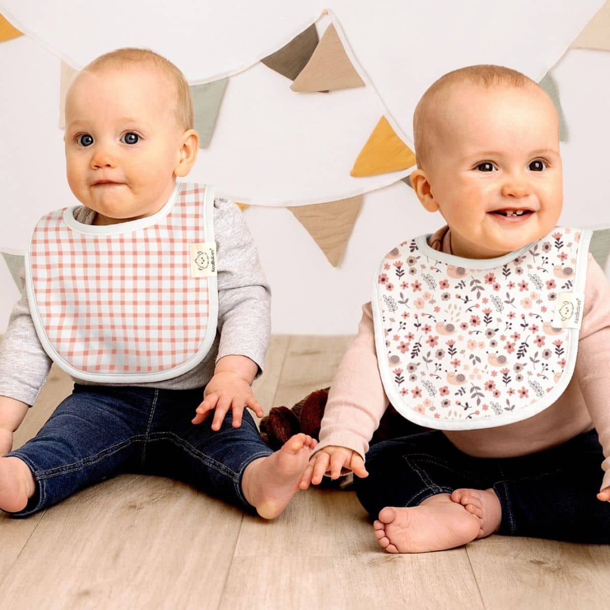 KeaBabies Urban Organic Baby Bibs Set - Sweet Charm