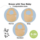 KeaBabies Urban Organic Baby Bibs Set - Terracotta