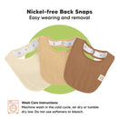 KeaBabies Urban Organic Baby Bibs Set - Terracotta