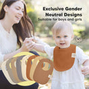 KeaBabies Urban Organic Baby Bibs Set - Terracotta