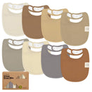 KeaBabies Urban Organic Baby Bibs Set - Terracotta