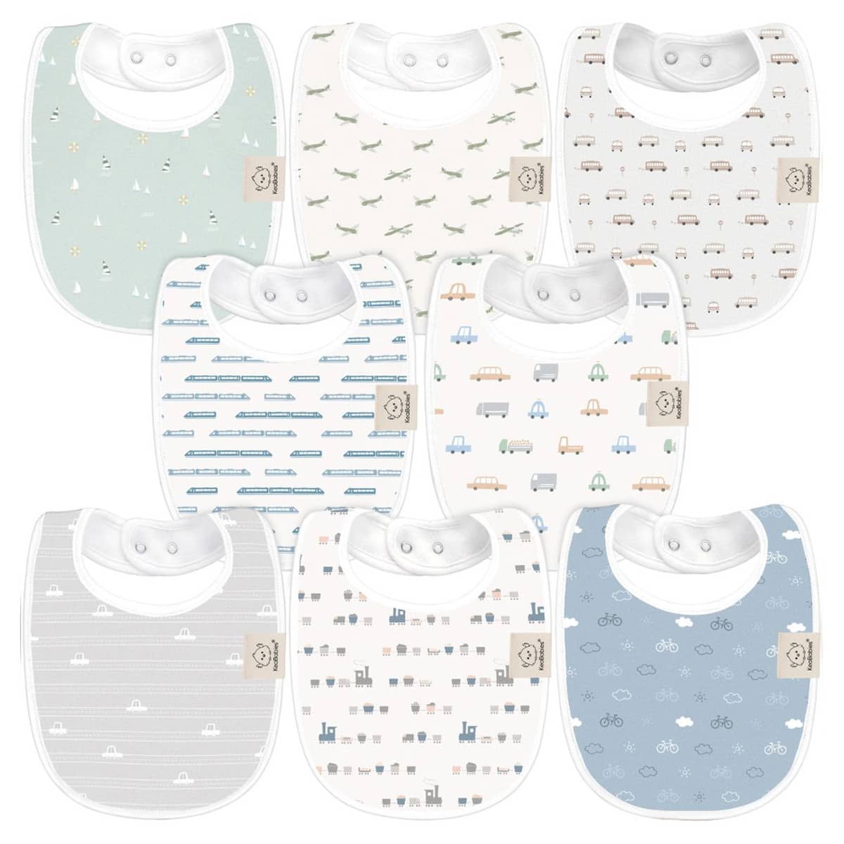 KeaBabies Urban Organic Baby Bibs Set - Vessels