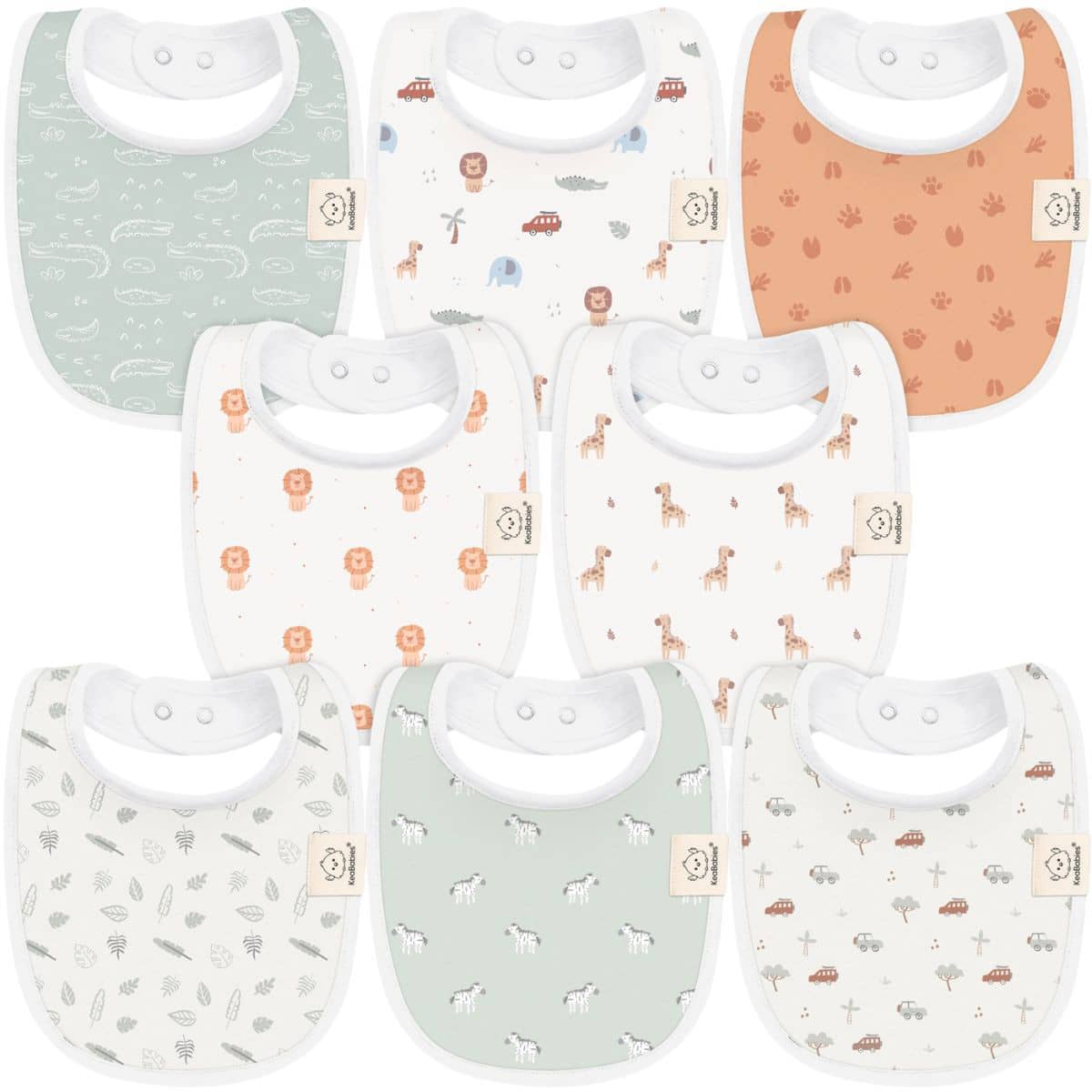 KeaBabies Urban Organic Baby Bibs Set - Wilderness