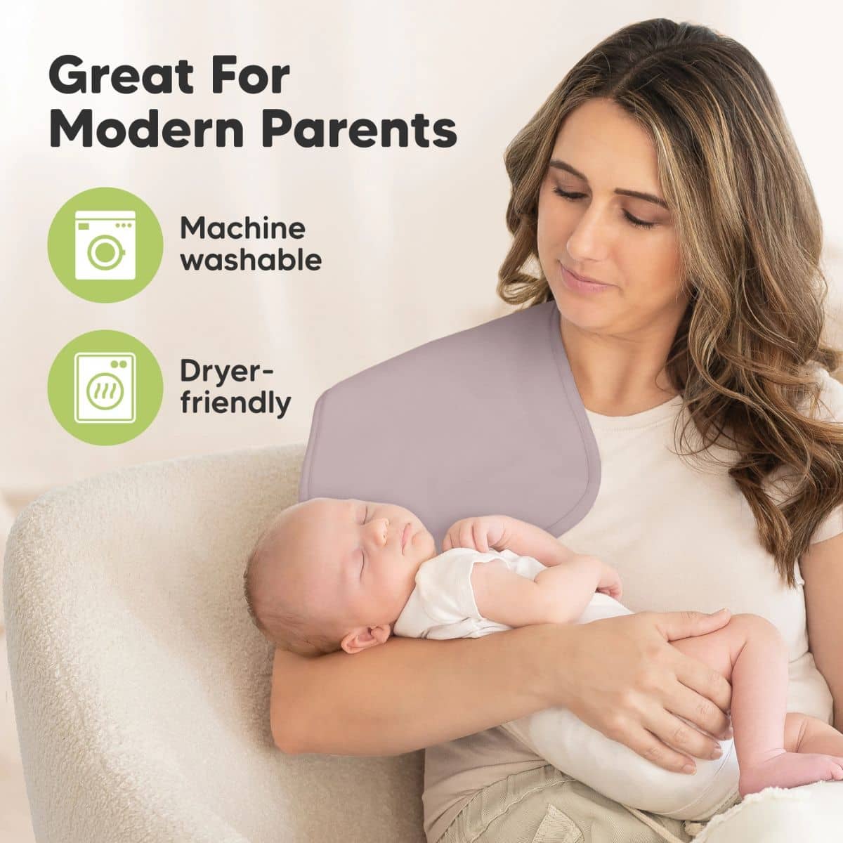 KeaBabies Urban Organic Burp Cloths - Embrace