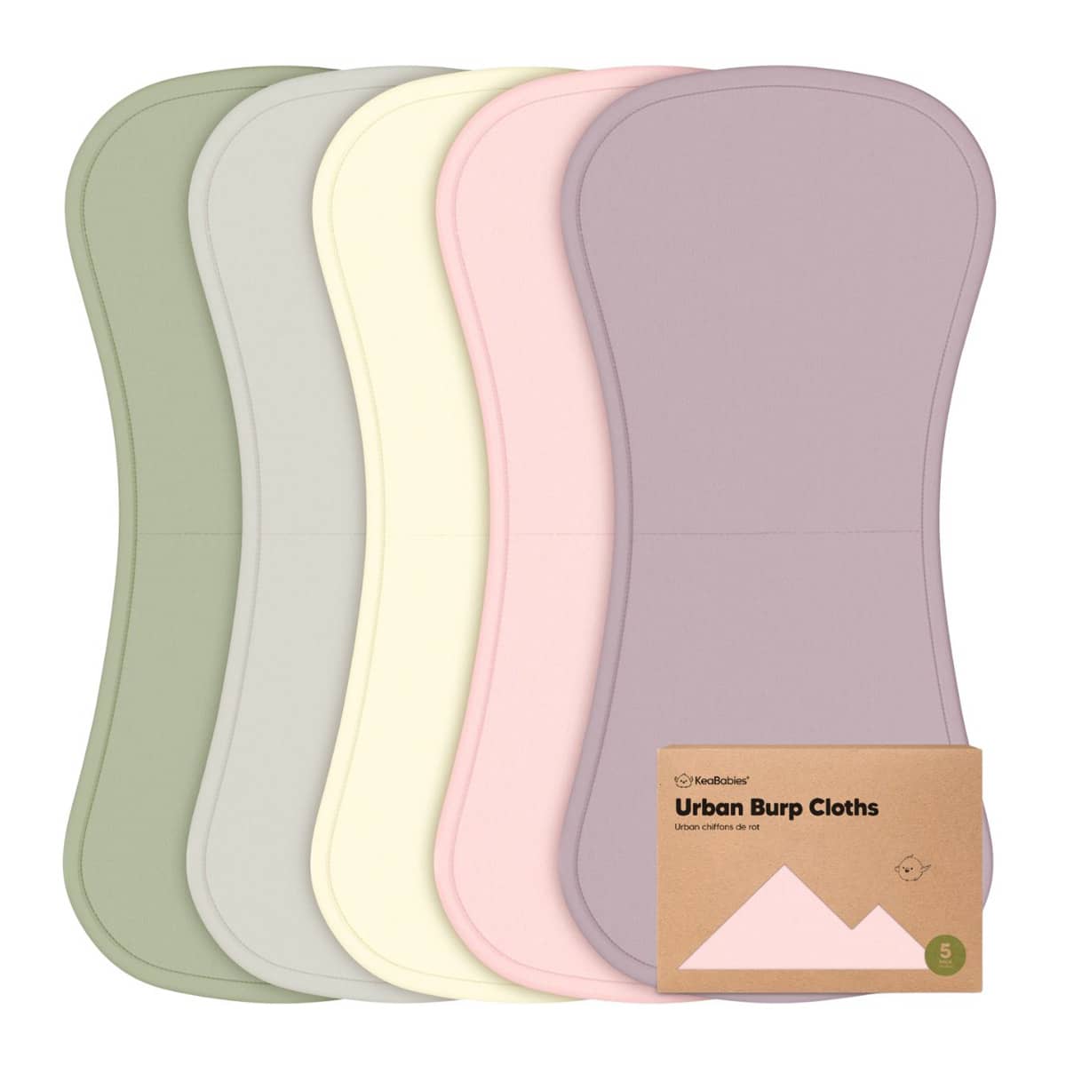 KeaBabies Urban Organic Burp Cloths - Embrace