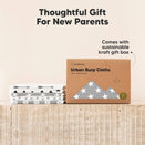 KeaBabies Urban Organic Burp Cloths - Grayscape