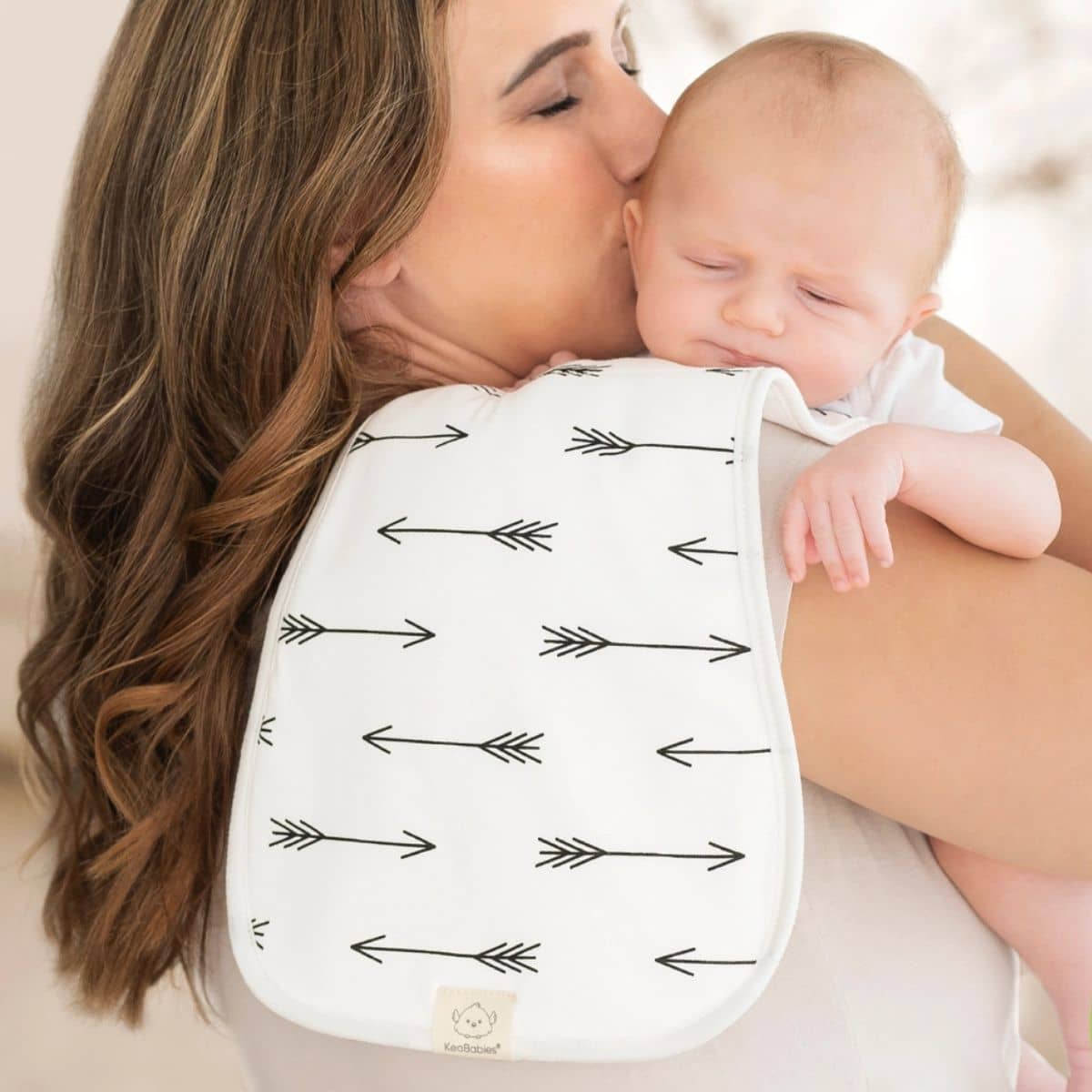 KeaBabies Urban Organic Burp Cloths - Grayscape