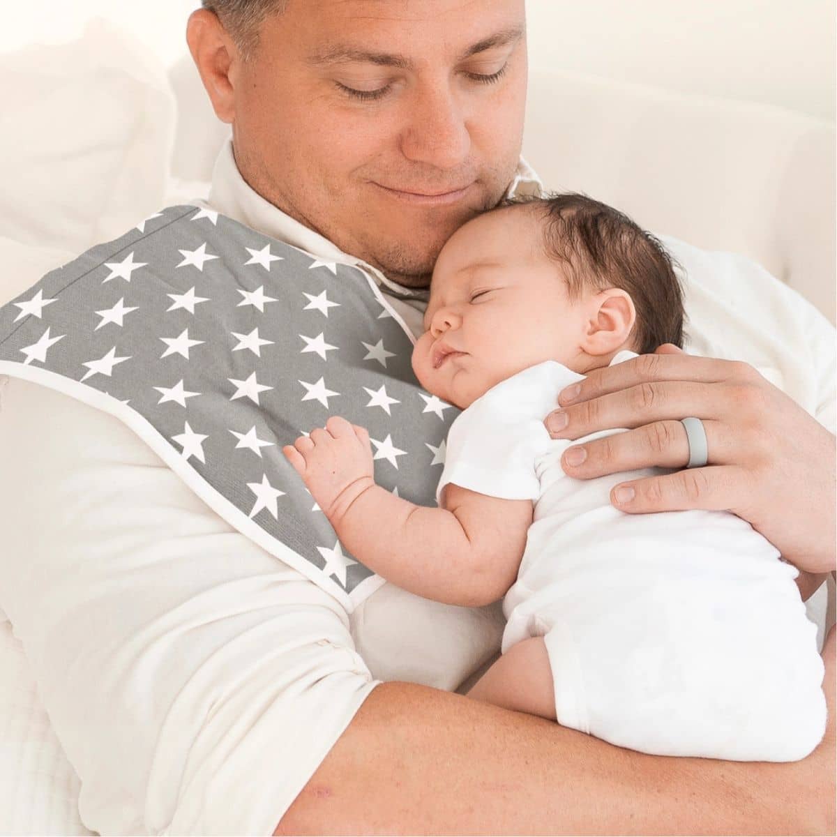 KeaBabies Urban Organic Burp Cloths - Grayscape