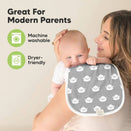 KeaBabies Urban Organic Burp Cloths - Grayscape