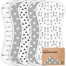 KeaBabies Urban Organic Burp Cloths - Grayscape