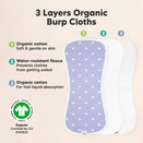 KeaBabies Urban Organic Burp Cloths - Lunaris