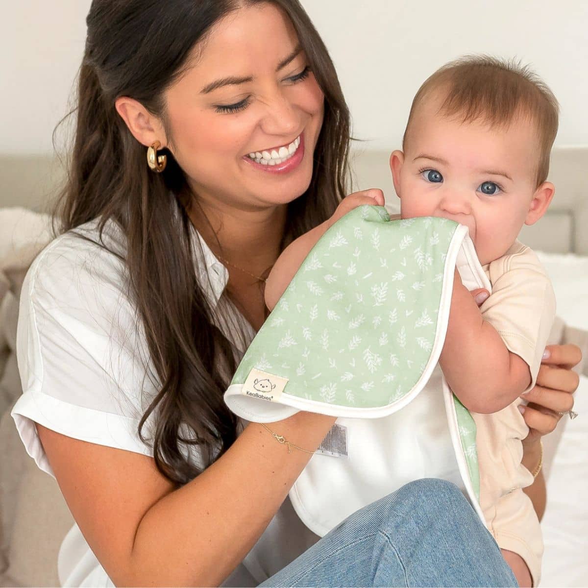 KeaBabies Urban Organic Burp Cloths - Lunaris