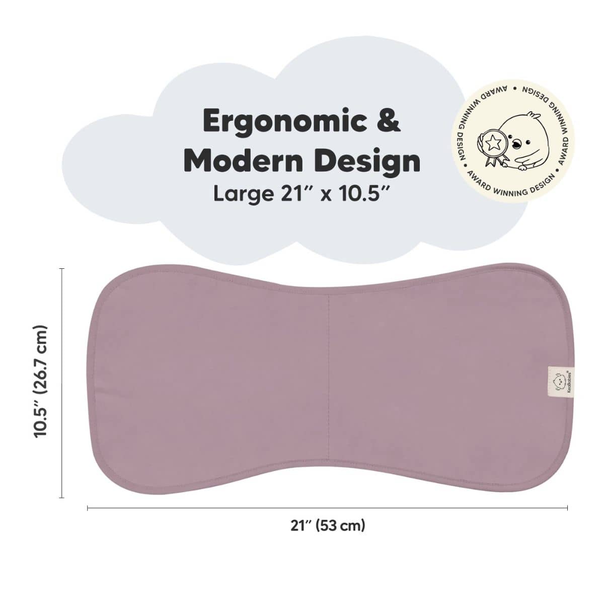 KeaBabies Urban Organic Burp Cloths - Mauve