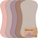 KeaBabies Urban Organic Burp Cloths - Mauve
