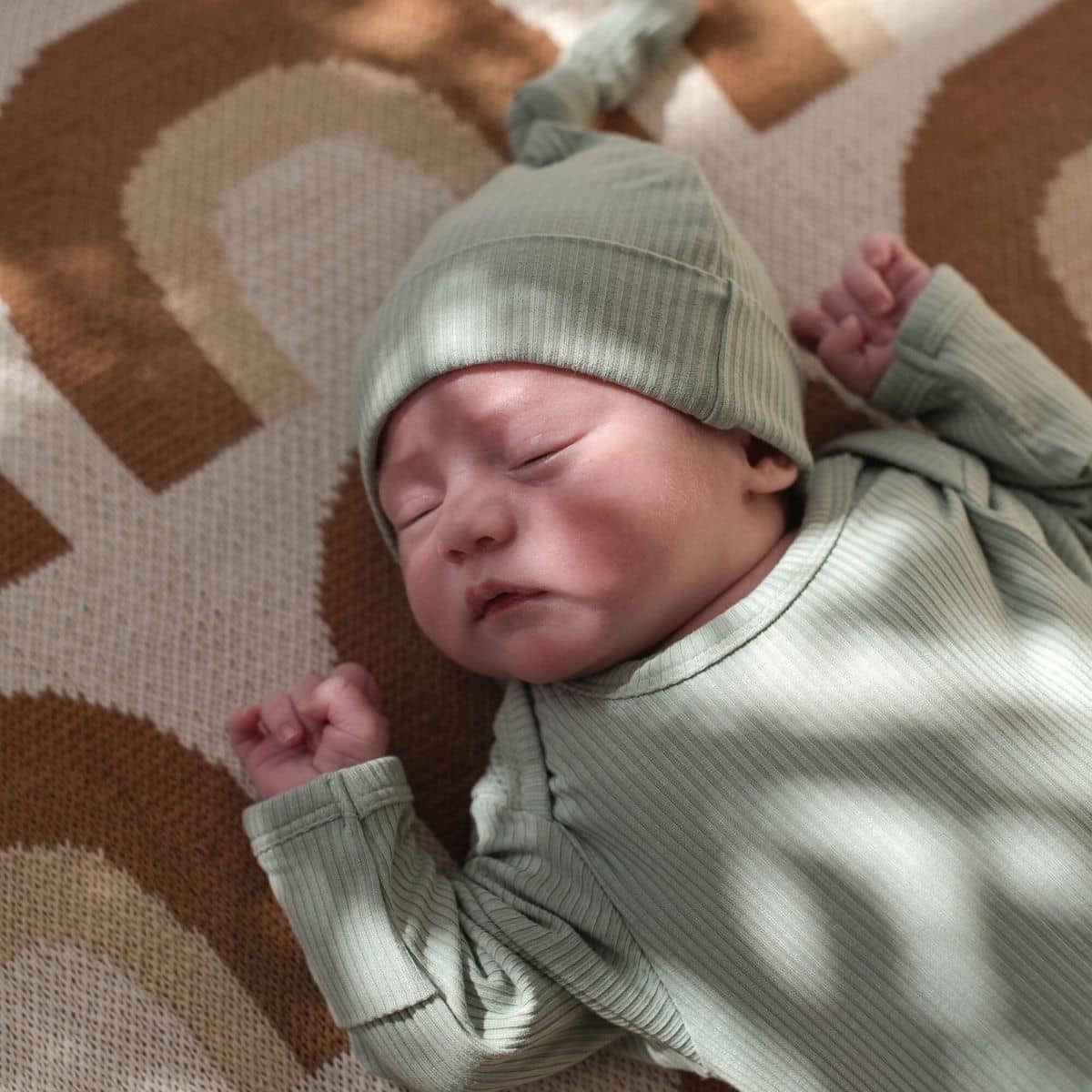 Kiin Baby Bamboo Newborn Gown - Sage