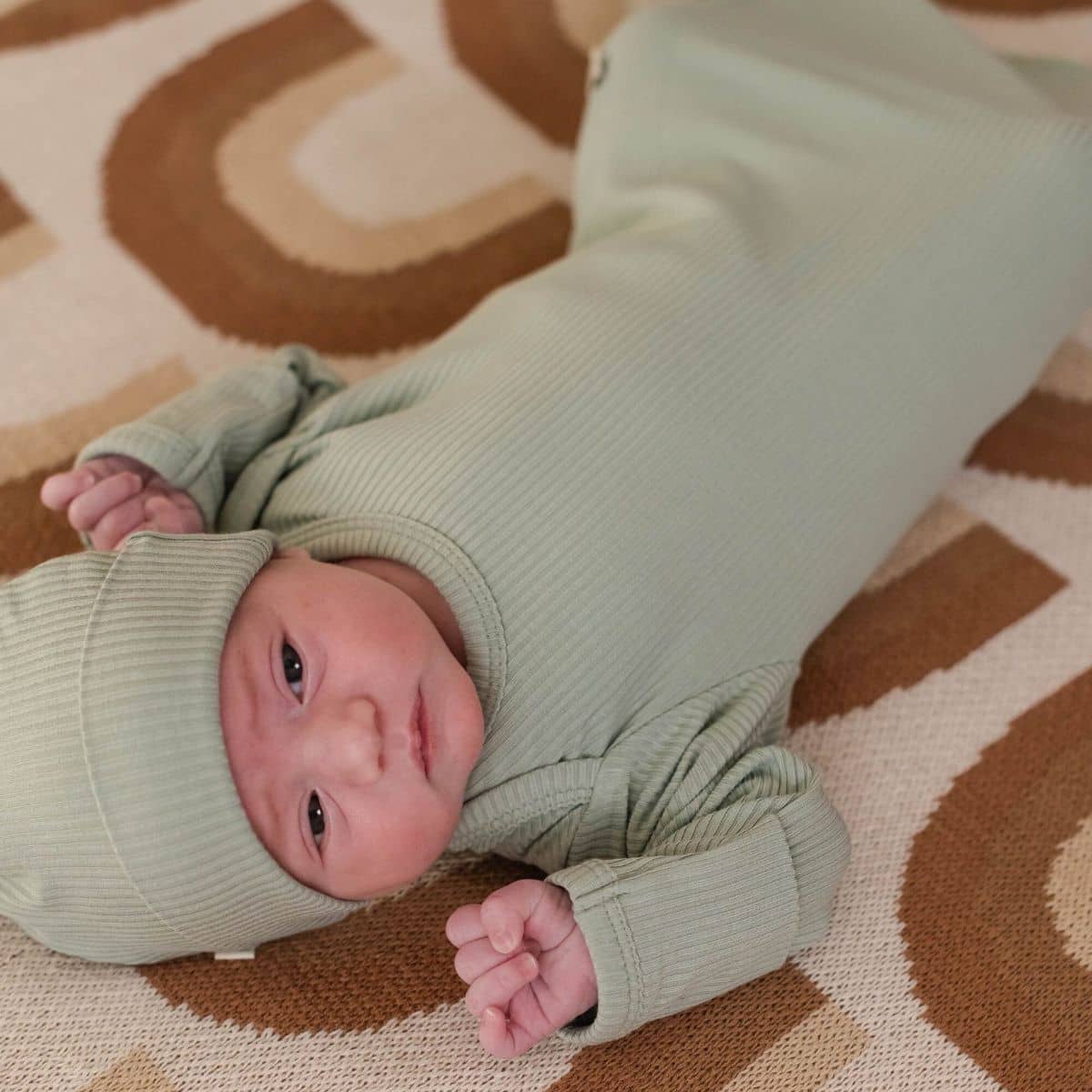 Kiin Baby Bamboo Newborn Gown - Sage