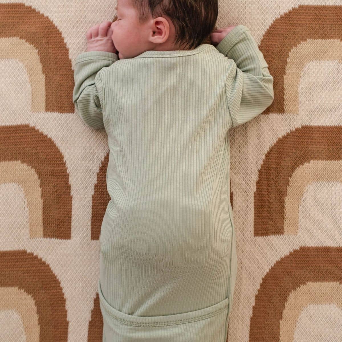 Kiin Baby Bamboo Newborn Gown - Sage