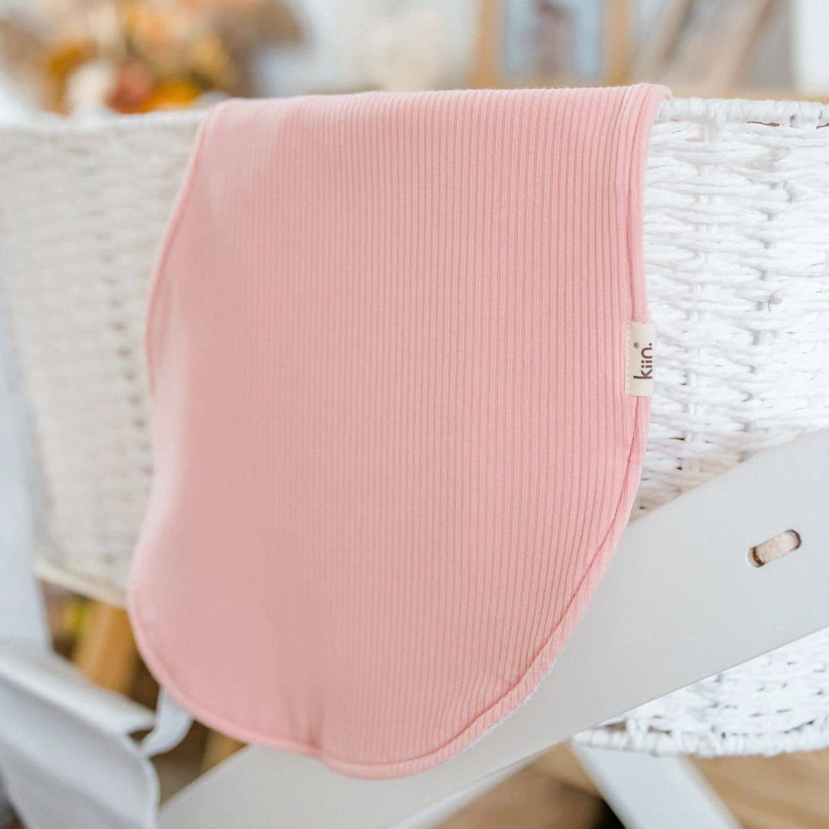 Kiin Baby Burp Cloth - Peony Rib