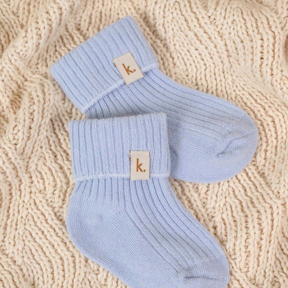 Kiin Baby Cotton Ribbed Baby Socks - Blue