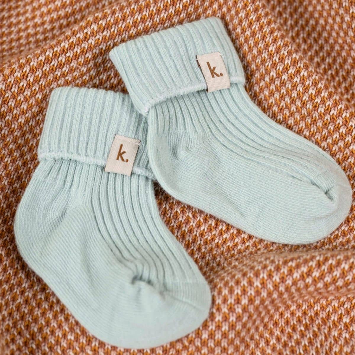Kiin Baby Cotton Ribbed Baby Socks - Sage