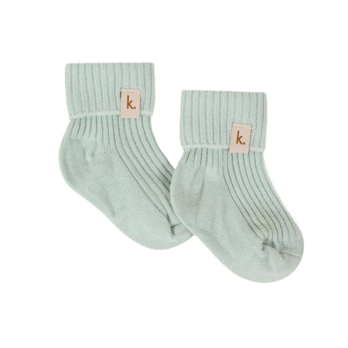 Kiin Baby Cotton Ribbed Baby Socks - Sage