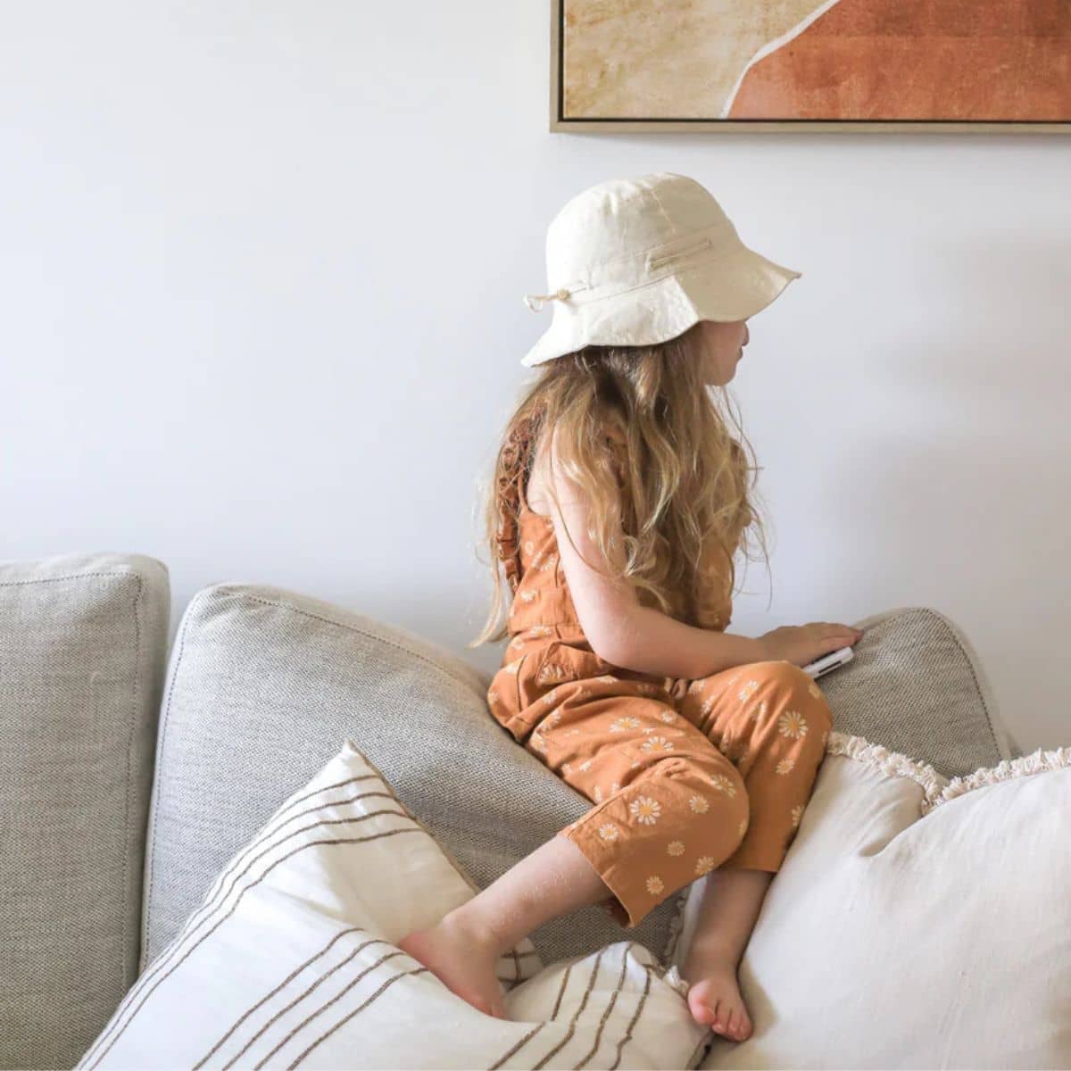 Kiin Baby Cotton Sun Hat - Oatmeal