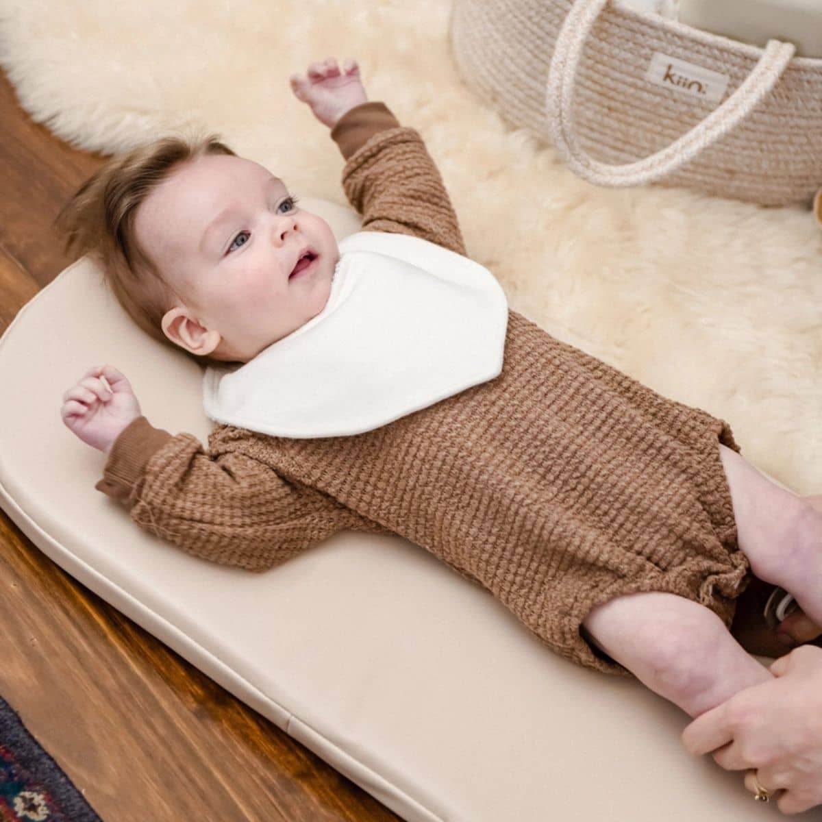 Kiin Baby Dribble Bib Jersey Cotton - Ivory