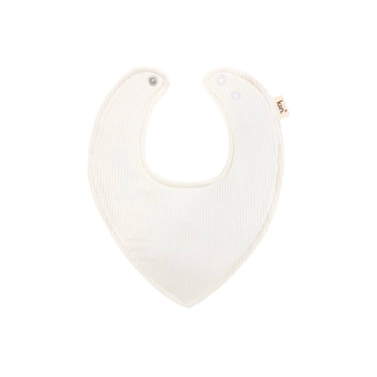 Kiin Baby Dribble Bib Jersey Cotton - Ivory Rib