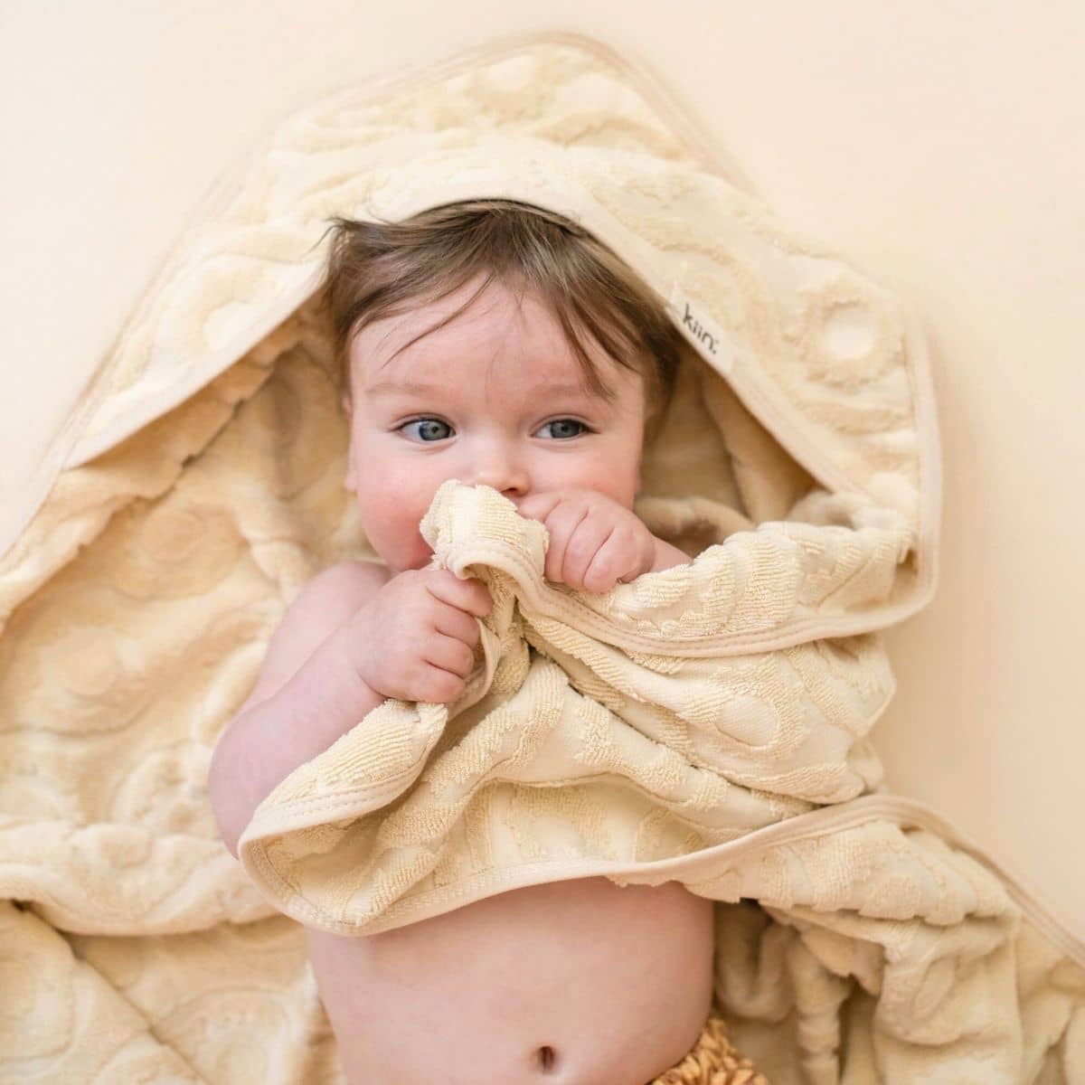 Kiin Baby Hooded Beach Towel - Oat