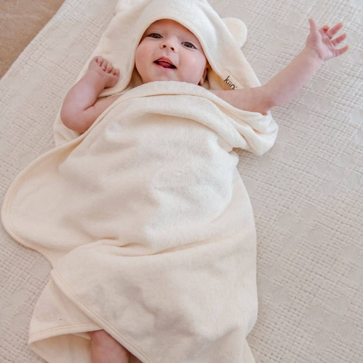 Kiin Baby Hooded Towel - Ivory