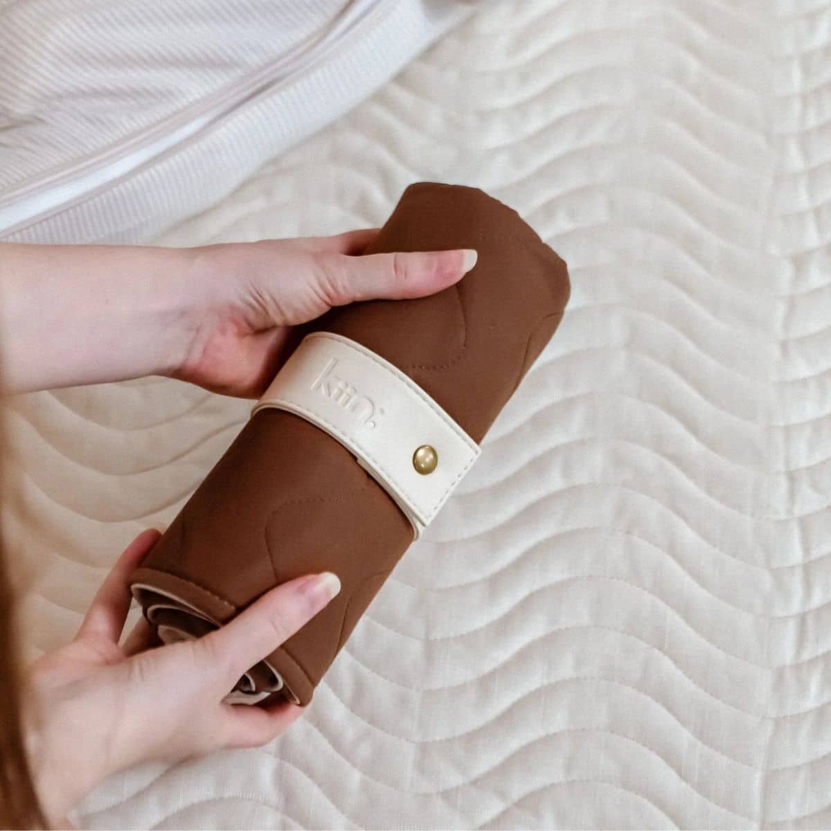 Kiin Baby Luxe Travel Change Mat - Chocolate