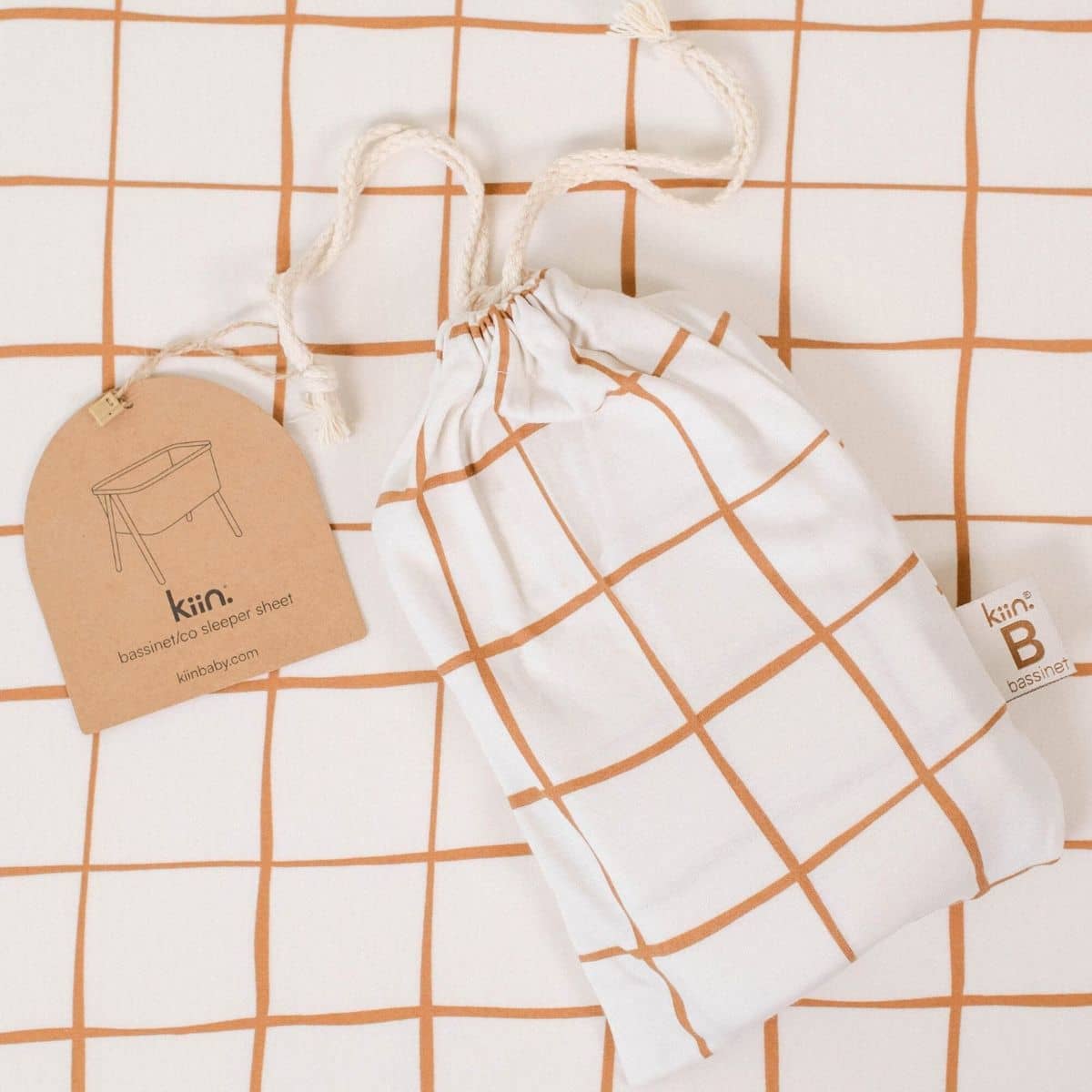 Kiin Baby Organic Bassinet / Co Sleeper Sheet - Lattice