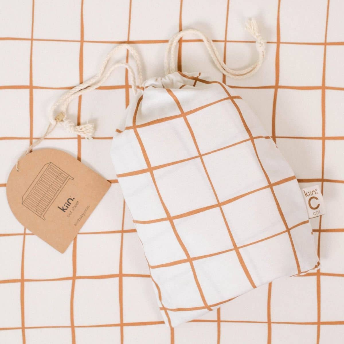 Kiin Baby Organic Cot Sheet - Lattice