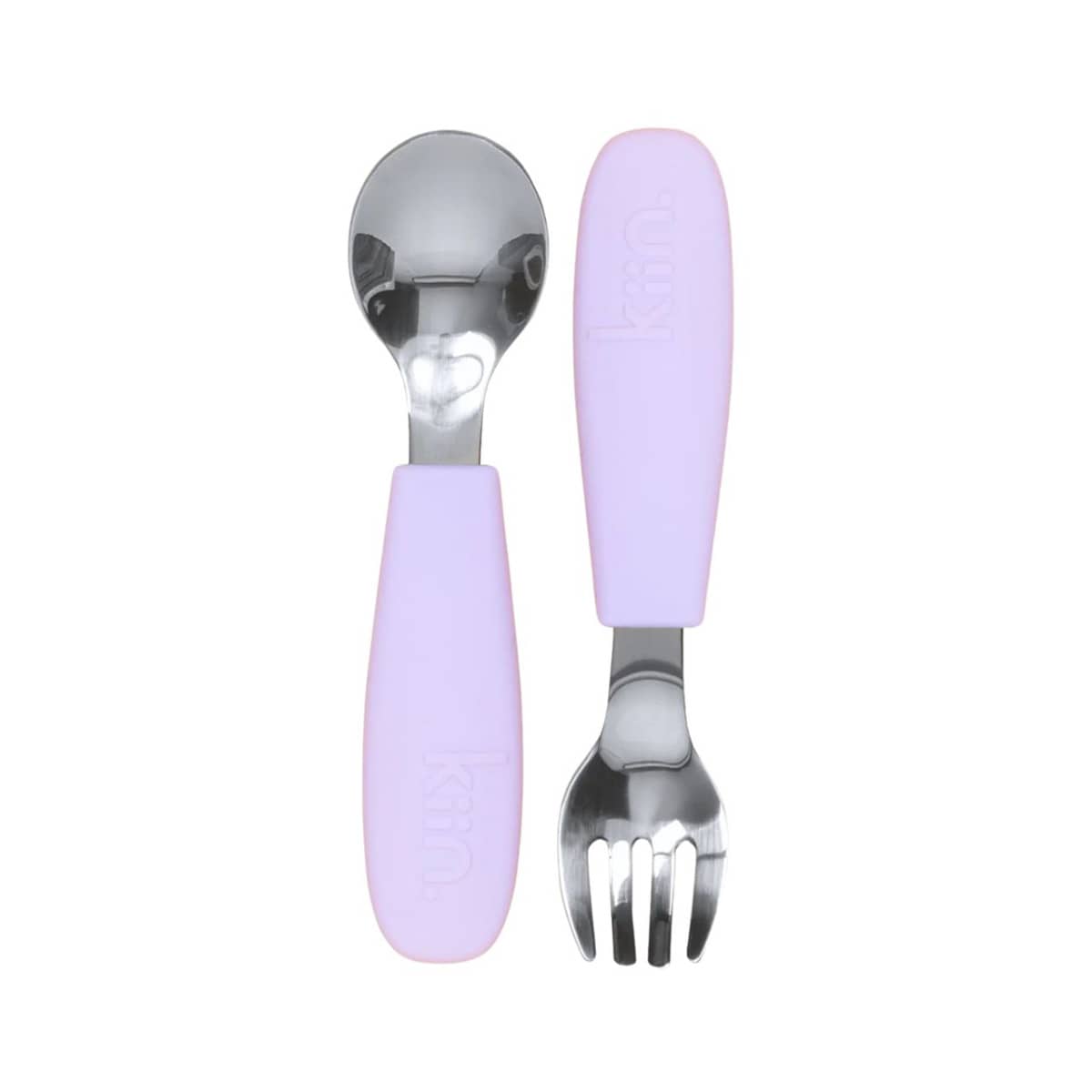 Kiin Baby Silicone + Stainless Steel Cutlery Set - Lilac