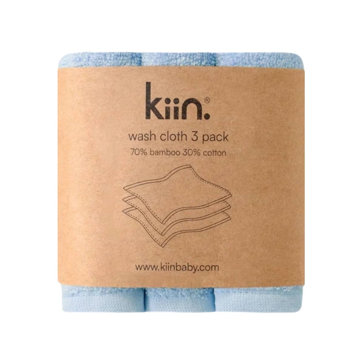 Kiin Baby Wash Cloths - Sky