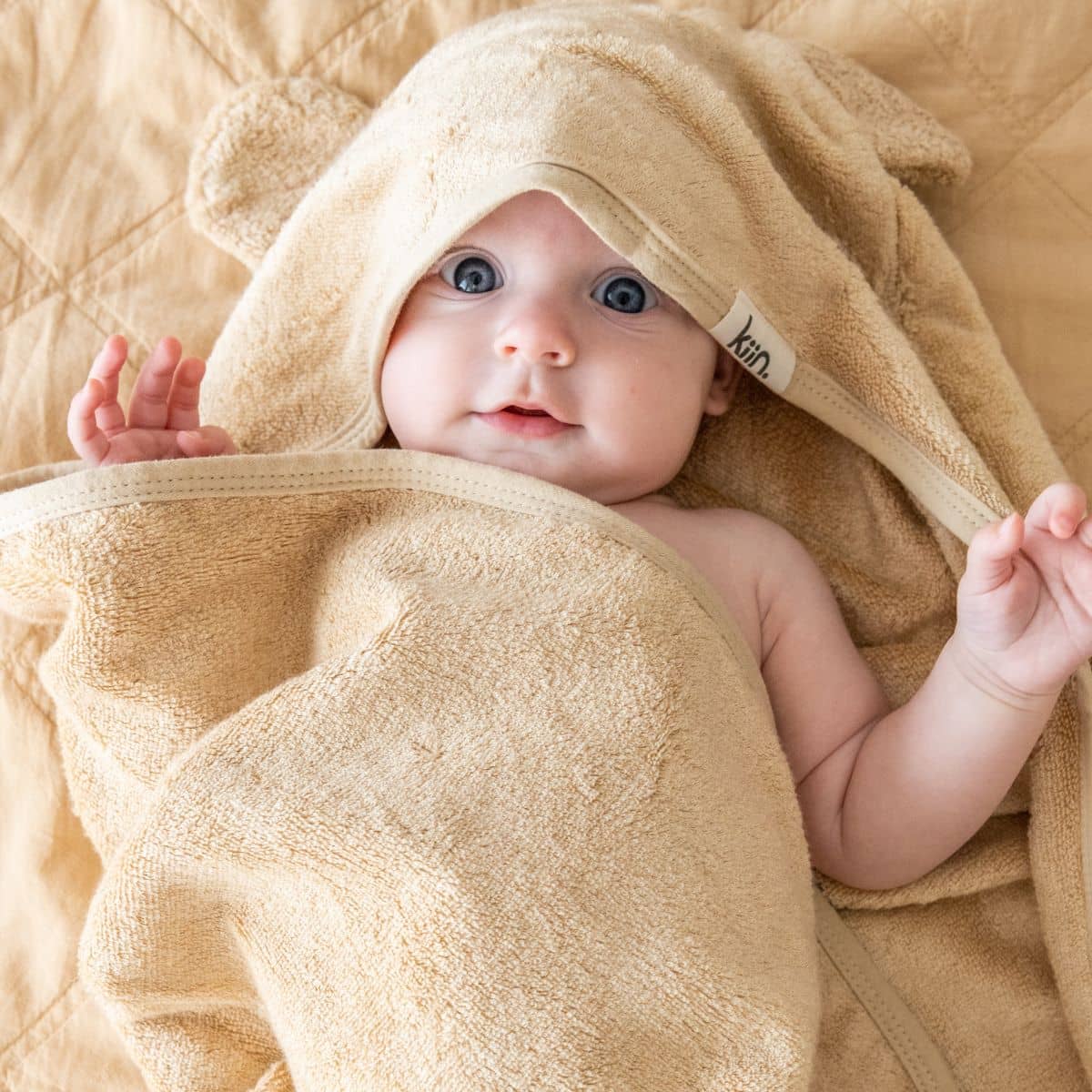 Kiin Baby Hooded Towel - Oat