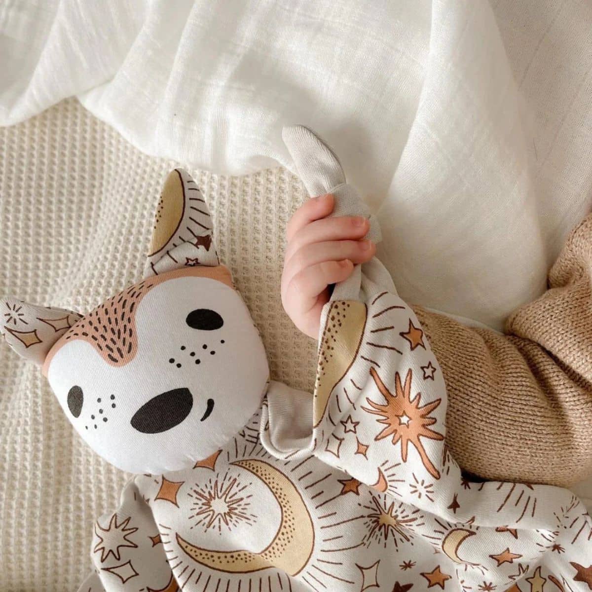 Kippins Organic Cotton Baby Comforter - Wolfie Kippin