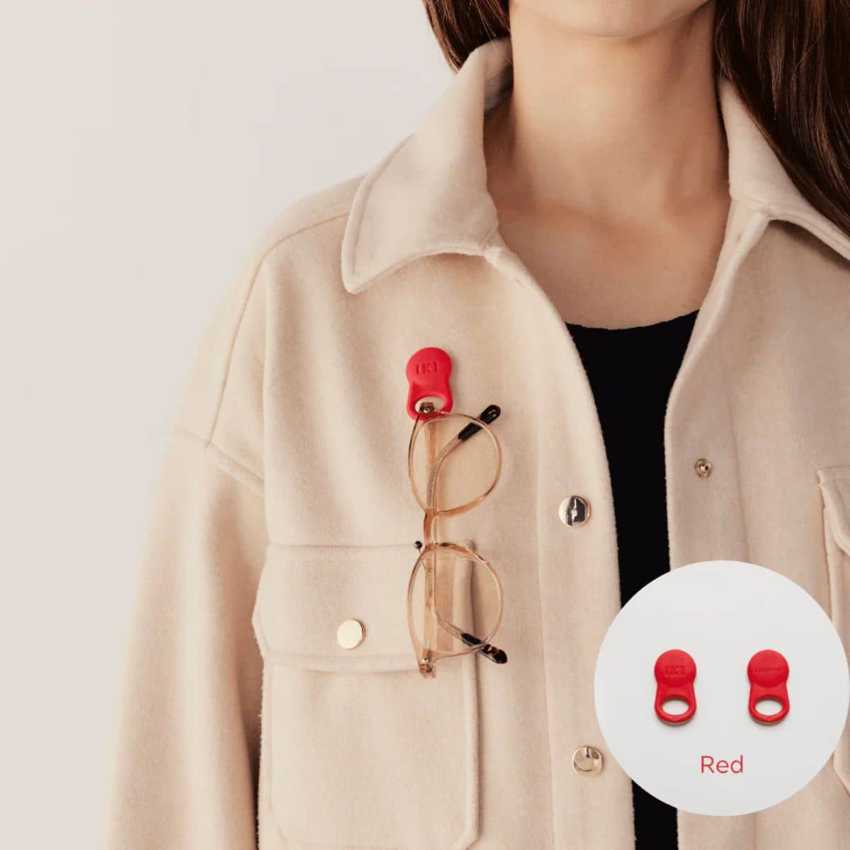 Klipsta Spex Glasses Clips - Red