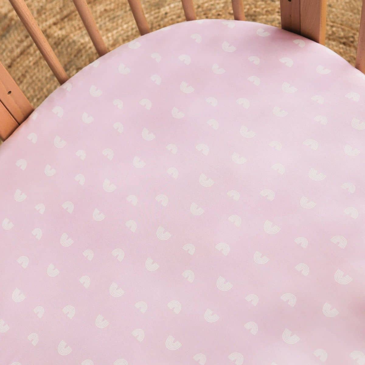 Kynd Baby Fitted Cot Sheet - Lilac Rainbow
