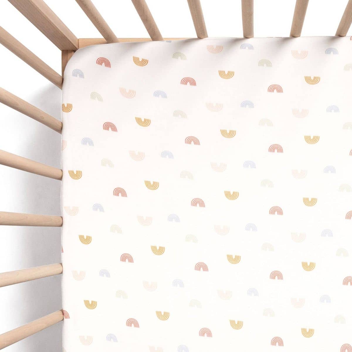 Kynd Baby Fitted Cot Sheet - Over The Rainbow