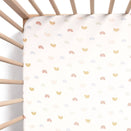 Kynd Baby Fitted Cot Sheet - Over The Rainbow